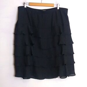 Lane Bryant Womens Tiered Ruffle Layered A Line Skirt Size 18  midi